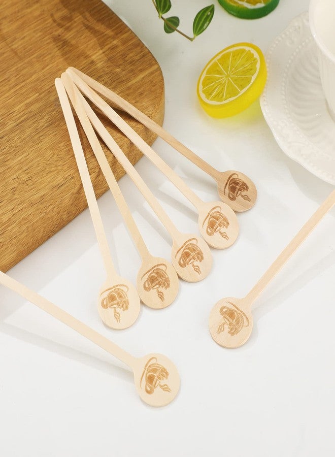 Rtteri 200 Pcs 6 Inch Wooden Coffee Stirrers with Round Ends Coffee Mixer Stick Disposable Drink Stirrers Wood Swizzle Drink Sticks for Beverage Milk Cocktail Tea - Image 4