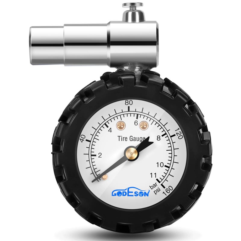 GODESON Presta Valve BicycleTire Pressure Gauge 0160psi and 011bar