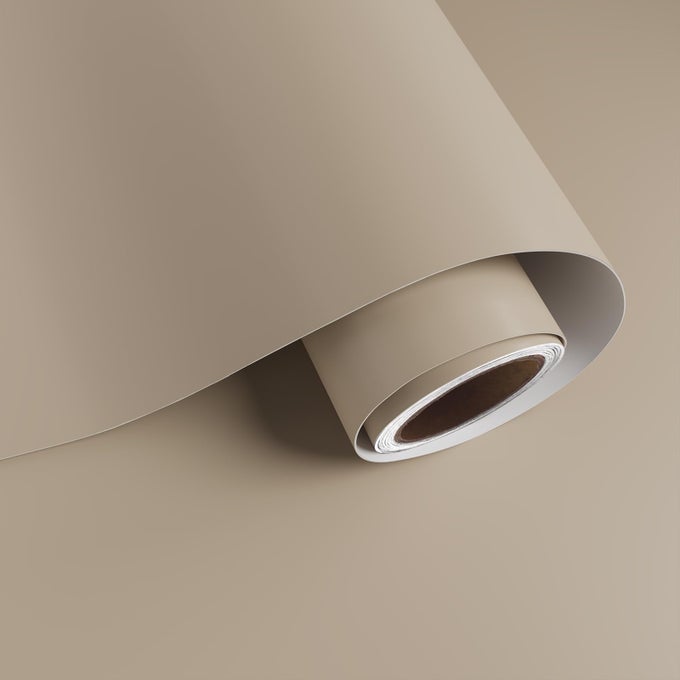157X787 MATTE BEIGE BROWN WALLPAPER PEEL AND STICK LIGHT BROWN CONTACT PAPER FOR WALLS REMOVABLE WATERPROOF KITCHEN CABINET VINYL WRAP SELF ADHESIVE WALL PAPER FOR BEDROOM BATHROOM