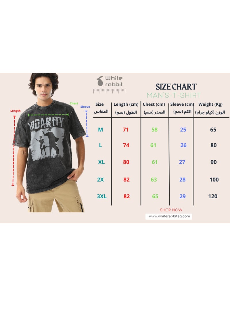 WHITE RABBIT Regular Fit Printed T-shirt - Image 5