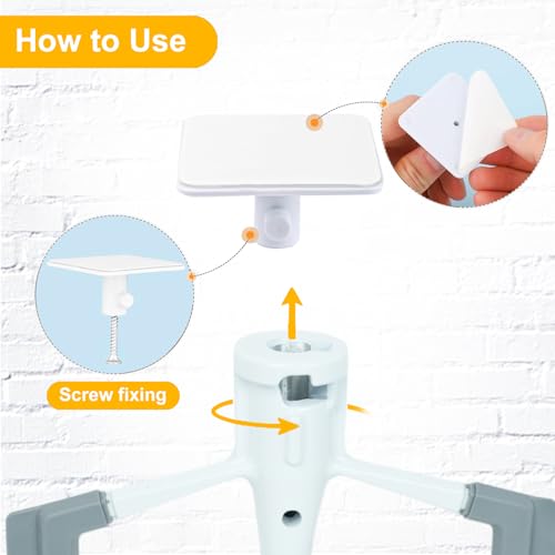 PQPO 4 Pack Stand Mixer Attachment Holders Compatible with Kitchenaid Mixer Accessories, Dough Hooks,Wire Whip,Flex Edge Beater, Flat Beater Organizer(White) - Image 4