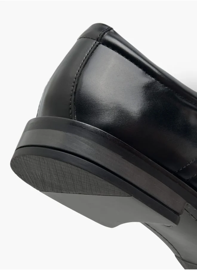 DUCHINI Mens Solid Lace-Up Derby Shoes