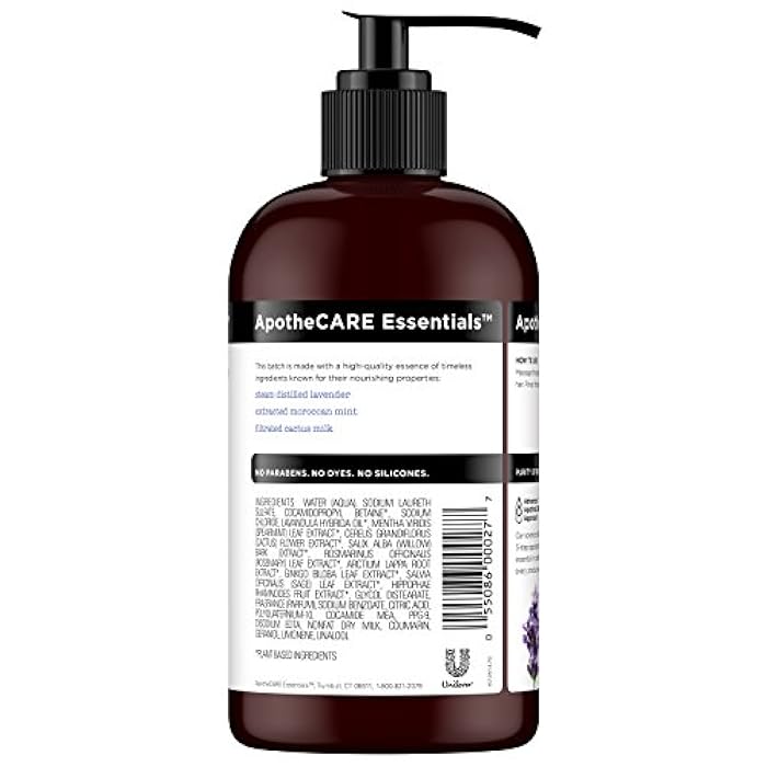 ApotheCARE Essentials The Colorist Shampoo, Lavender, Moroccan Mint, Cactus Milk, 12 oz - Image 2
