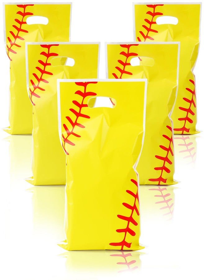 HEPAPATE 40Pcs Softball Party Favors Bag,Softball Treat Candy Bags with Handle,Softball Sport Theme Gift Bags for Team Birthday Party Decorations Supplies - Image 1