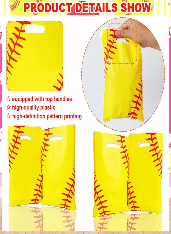 HEPAPATE 40Pcs Softball Party Favors Bag,Softball Treat Candy Bags with Handle,Softball Sport Theme Gift Bags for Team Birthday Party Decorations Supplies - Image 3