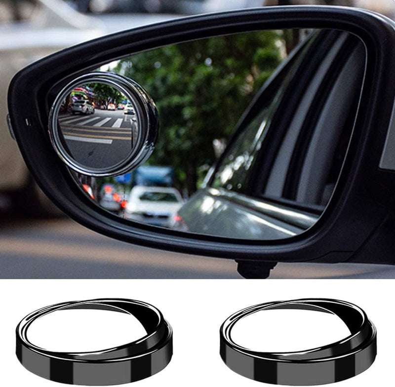 ESreake yusheng 2PCS Mini Small Blind Spot Mirror, 1.57"(40mm) Round HD Glass Convex Rear View Mirror,Strong Adhesive Mirror for Car, Van, SUV and Trucks (1-9/16"(40mm), Black frame) Affordable fast purchase options - Image 1