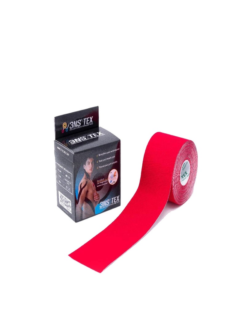 3NS Tex Excellent Exclusive Sports Taping Method Tape, Red - Image 1