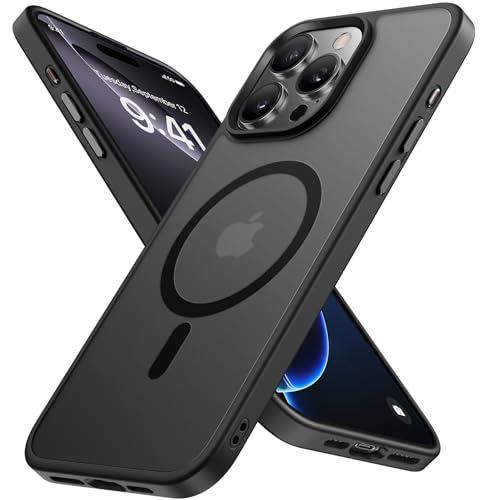 Miracase 2025 Upgraded Magnetic for iPhone 16 Pro Max Case, [Compatible with MagSafe] [Military-Grade Protection], Anti-Fingerprint, Slim Case for 16 Pro Max 6.9 inch with Screen Protector- Black - Image 1