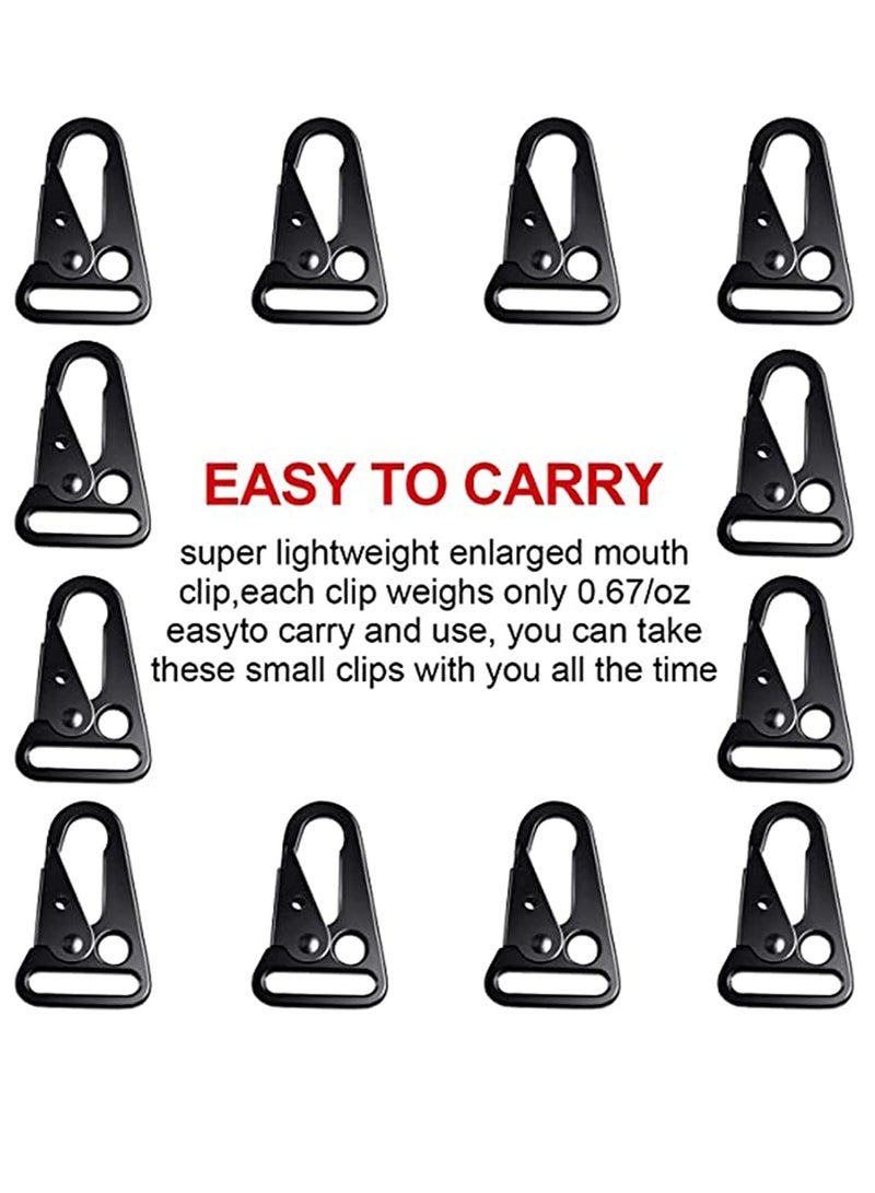 SYOSI 12 Pieces 1 Inch Enlarged Mouth Clip Sling Clasp Olecranon Hook Keychain Snap Hooks Outdoor Bag Enlarged Mouth Clips Heavy Duty Snap Hooks Sling Clips for Outdoors Backpack  - Image 4