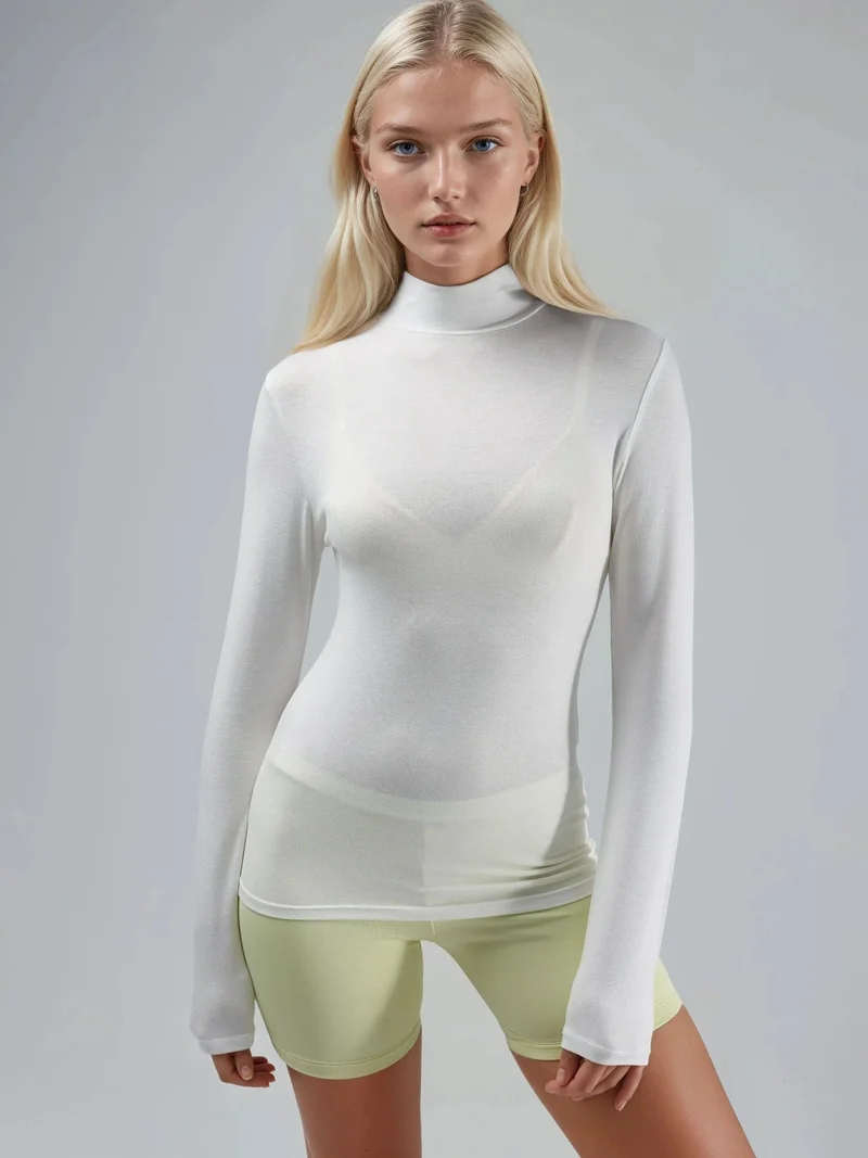 Busem BUSEM Slim Fit Half Turtleneck Blouse