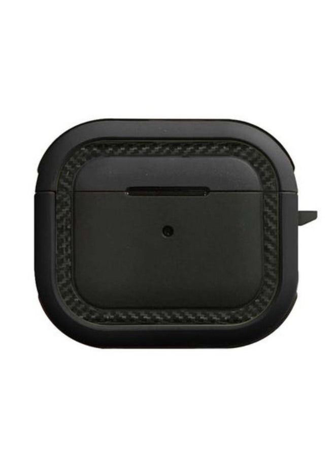 ACLIX - Shockproof Armor Rugged Case Cover With Keychain For Apple Airpods 3 (3rd Generation) Black - Image 1