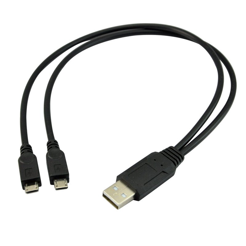 UCEC Dual Micro USB Splitter Charge Cable Power up to Two Micro USB Devices at Once from a Single USB Port (1pack) - Image 1