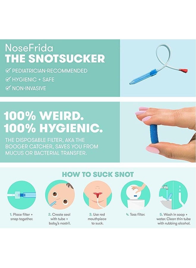 Nasal Aspirator With 24 Pieces Hygiene Nose Filters - Image 2