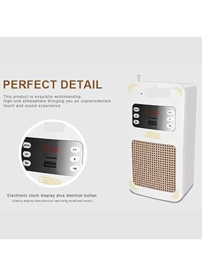 Holy Wall Quran Speaker, SQ-669 Bluetooth Quran Speaker, Muslim Quran, Wireless Bluetooth Speaker, LED Light, Support MP3, with Remote Control, Stylish Design, Perfect for Home and Mosque (SQ-669) - Image 4