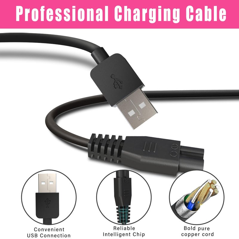 Pinkind Universal Hair Clipper Charger Cord, Replacement Charger for Various Electric Hair Clipper, Shavers, Razors,Trimmer, Pet Clipper-Fit SUPRENT Clippers,Fit Ceenwes Trimmer,fit oneisall Dog Clippers etc - Image 3