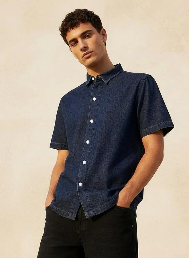 Splash FAV Men Collared Short Sleeves Shirt