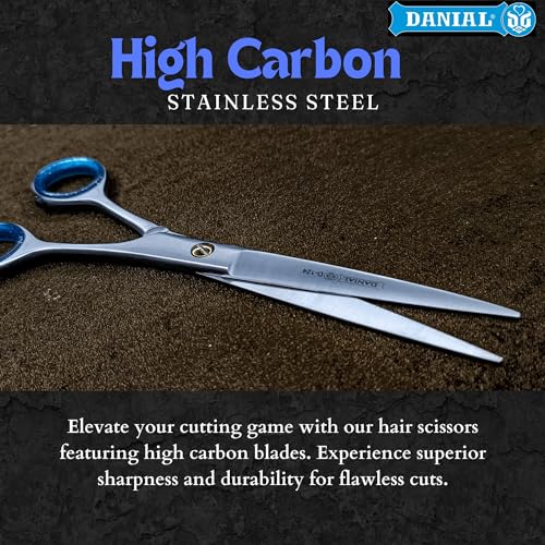 DANIAL 6.5" Professional Stainless Steel Hair Cutting Scissors - Ideal for Men's Women Barbering, Beard, Mustache Trimming, and Grooming - Image 3