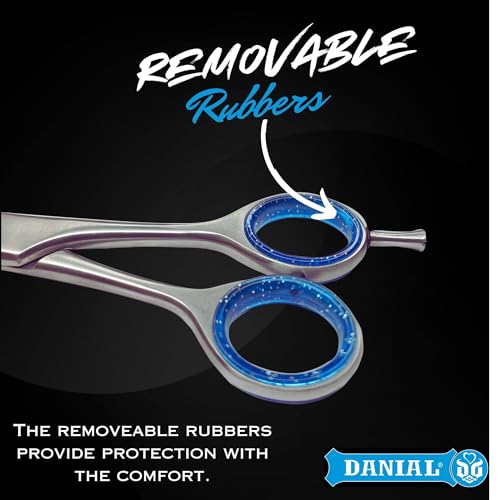 DANIAL 6.5" Professional Stainless Steel Hair Cutting Scissors - Ideal for Men's Women Barbering, Beard, Mustache Trimming, and Grooming - Image 5