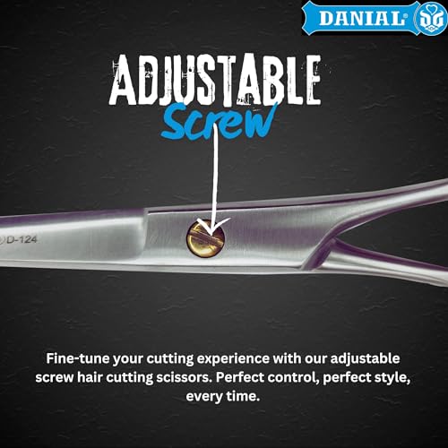 DANIAL 6.5" Professional Stainless Steel Hair Cutting Scissors - Ideal for Men's Women Barbering, Beard, Mustache Trimming, and Grooming - Image 4