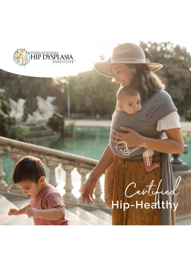 boba Wrap Baby Carrier, Grey - Original Stretchy Infant Sling, Perfect for Newborn Babies and Children up to 35 lbs - Image 3