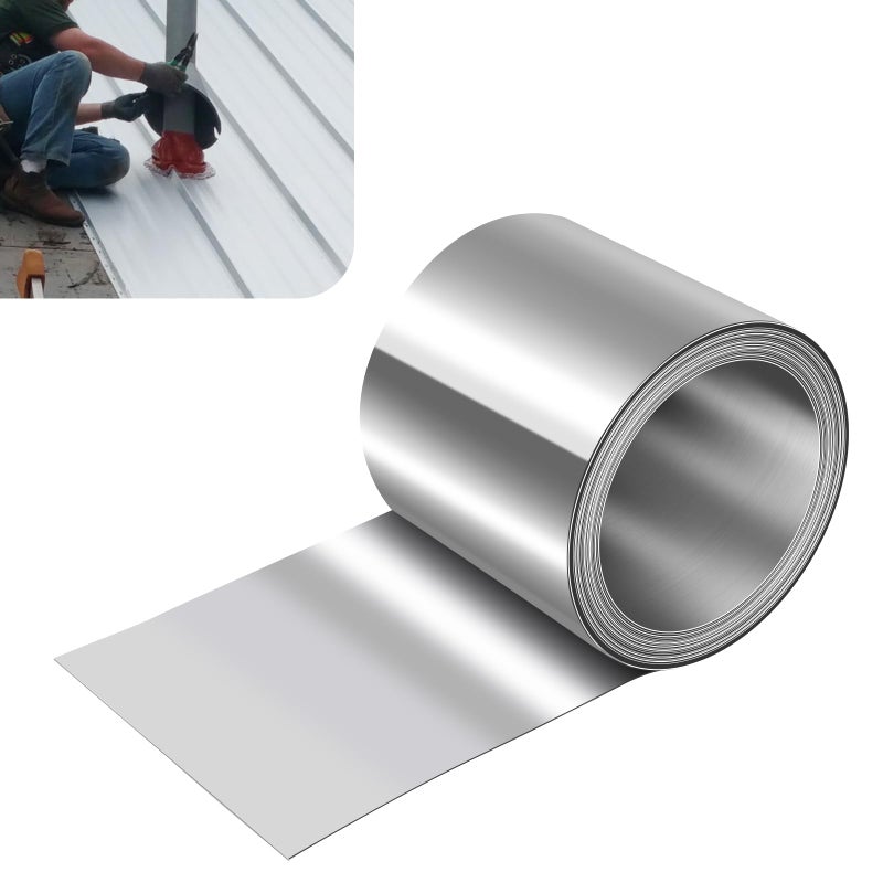 ELECTRAPICK Aluminum Flashing Roll,6in x 10ft Metal Roof Panels,32 Gauge (0.0078"/0.2mm) Aluminum Sheet Roll for Roofing Panels and DIY, Outdoor Gardens,Sealing Windows Doors, Stains Prevention - Image 1