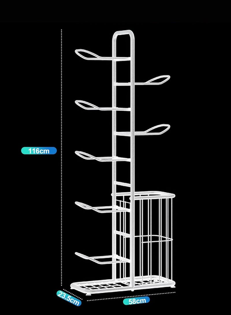 DubaiGallery Ball Storage Holder Freestanding Ball Racks for Rackets Badminton Volleyball - Image 4