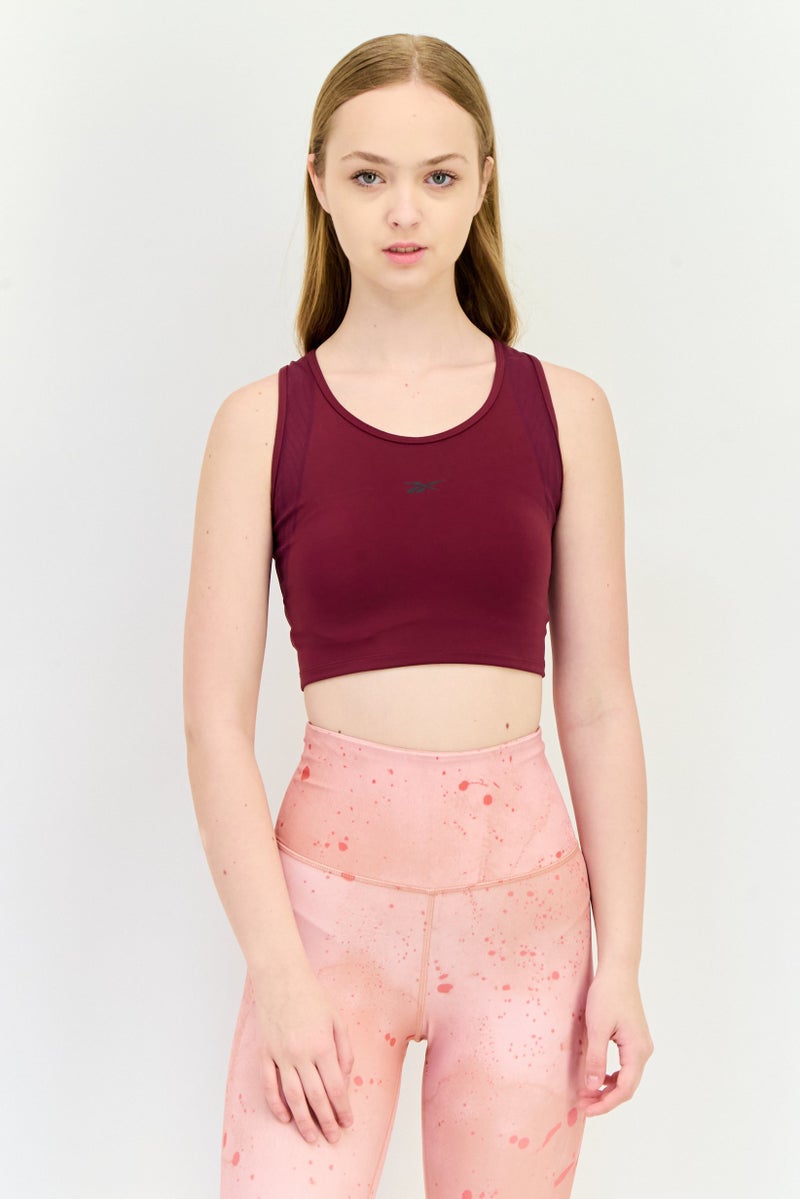 Reebok Women Non Padded Sports Bra, Maroon  - Image 1
