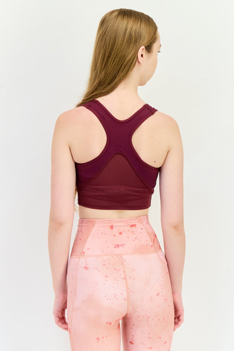 Reebok Women Non Padded Sports Bra, Maroon  - Image 3