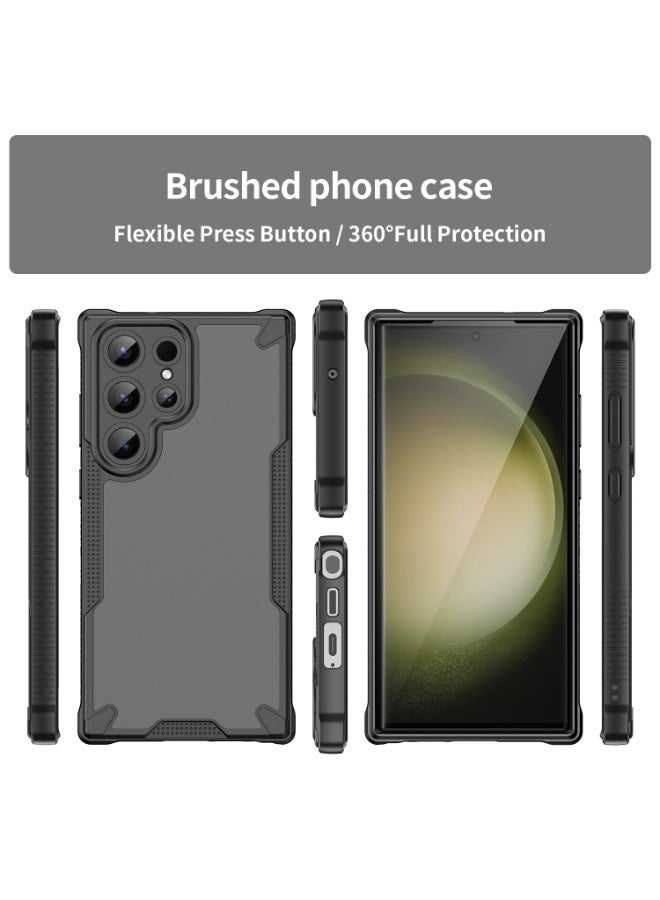 سامسونج غالاكسي S23 الترا حالة الهاتف المحمول ، تبو + كمبيوتر كامل واقية من الصدمات مرنة ماتي حالة الهاتف المحمول ، سامسونج غالاكسي S23 الترا ، أسود - Image 5