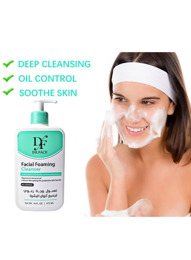 دكتور فيس غسول وجه رغوي تايلاندي يعمل على إزالة الزيوت الزائدة والأوساخ والمكياج جل رغوي خال من العطور مناسب لجميع أنواع البشرة 473 مل - Image 2