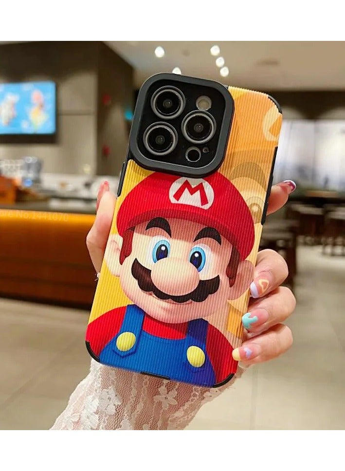 Kannzz Super Marios Bros Vertical Stripe Phone Case for iPhone - Image 2