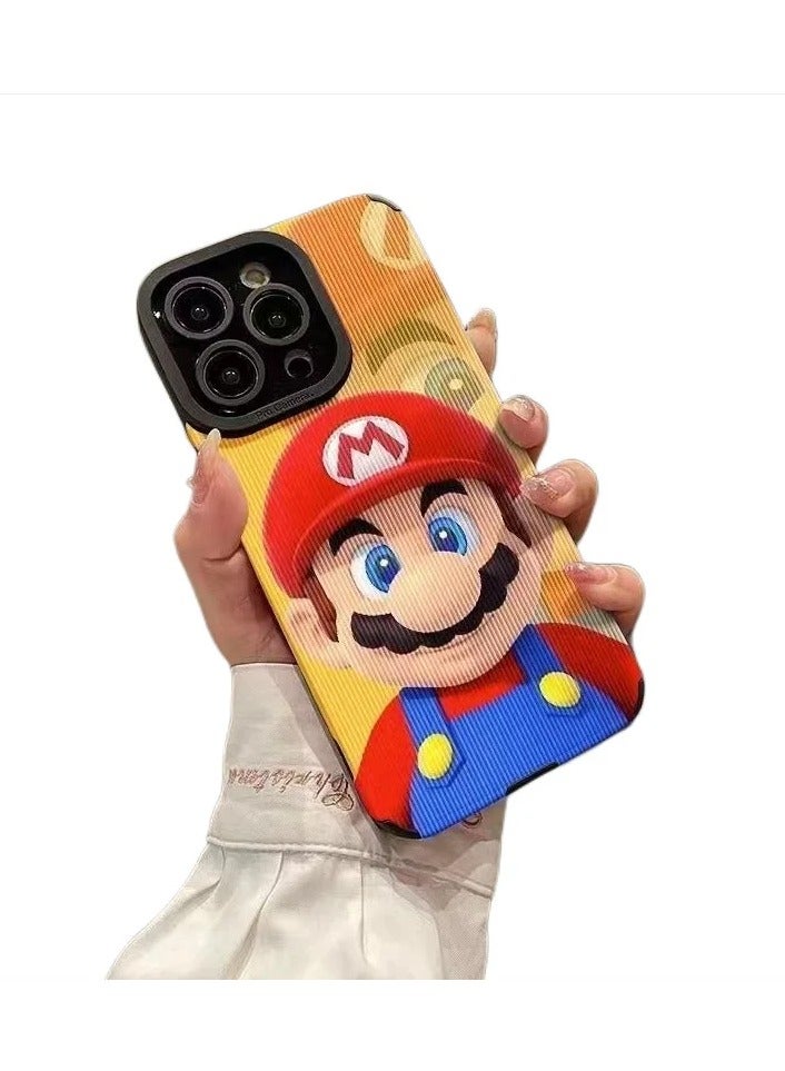 Kannzz Super Marios Bros Vertical Stripe Phone Case for iPhone - Image 1