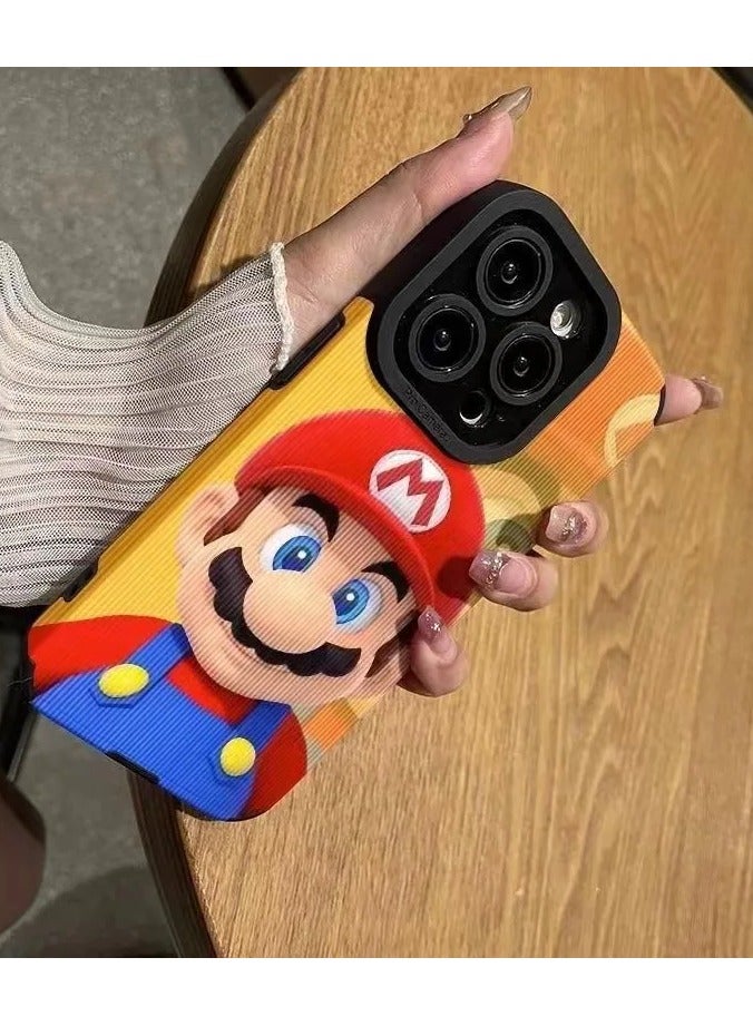 Kannzz Super Marios Bros Vertical Stripe Phone Case for iPhone - Image 3