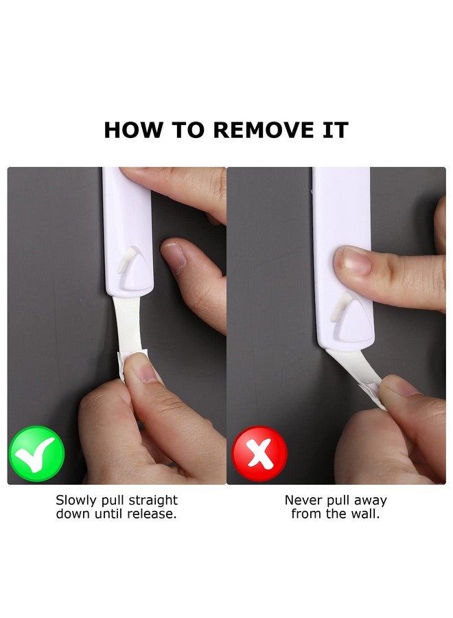 Jetec Picture Hanger Picture Frame Hanger Hanging Hook No Damage Wall Hanger Adhesive Hanger Wire Back Hanger Self Adhesive Hook Picture Frame Hanging Kit Without Damaging Wall (White 16 Pieces) - Image 4