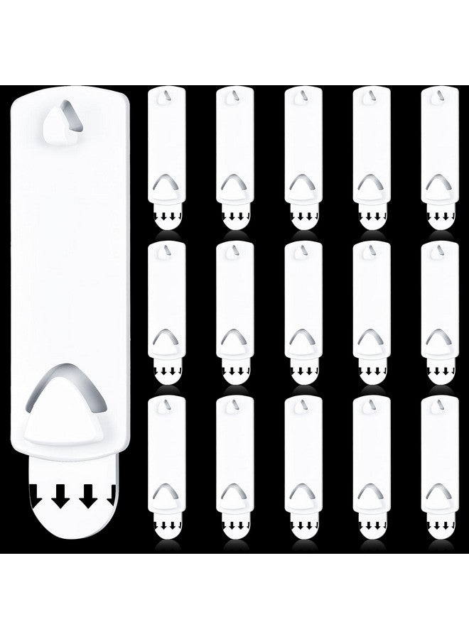 Jetec Picture Hanger Picture Frame Hanger Hanging Hook No Damage Wall Hanger Adhesive Hanger Wire Back Hanger Self Adhesive Hook Picture Frame Hanging Kit Without Damaging Wall (White 16 Pieces) - Image 1