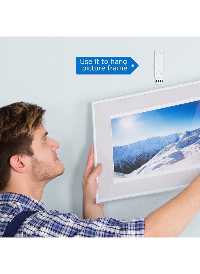 Jetec Picture Hanger Picture Frame Hanger Hanging Hook No Damage Wall Hanger Adhesive Hanger Wire Back Hanger Self Adhesive Hook Picture Frame Hanging Kit Without Damaging Wall (White 16 Pieces) - Image 5