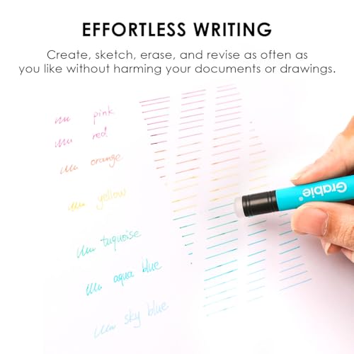 Grabie Erasable Gel Pens, 9 Colors Erasable Pens, Make Mistakes Disappear Colored Pens, Assorted Color Inks for Drawing Writing Planner,Gel Pens for Coloring - Image 5