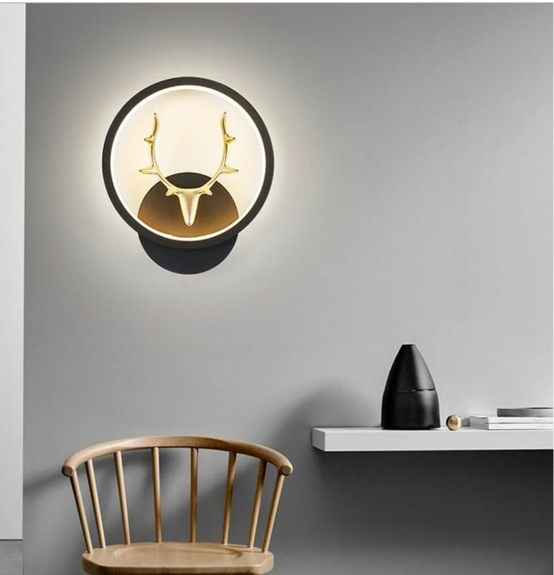 Groeien Abs Plastic Led 3 Color Home Decor Fancy Wall Indoor/Outdoor Decorative Lights -(Warm+Natural+Coolwhite) (1, Hiranhead-Round) - Image 2