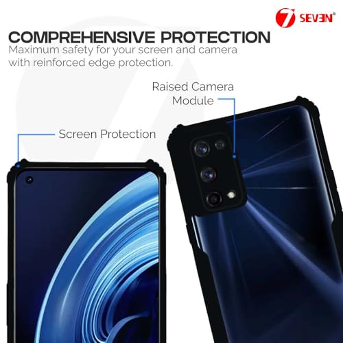 7-Seven 7SEVEN® Ipacky Back Cover for Realme X7 Pro Mobile Back Case Shock Proof Design Camera Edges Protection Crystal Clear Phone Case Precise Cutouts Matte Black Soft Bumper Phone Cover - Image 3