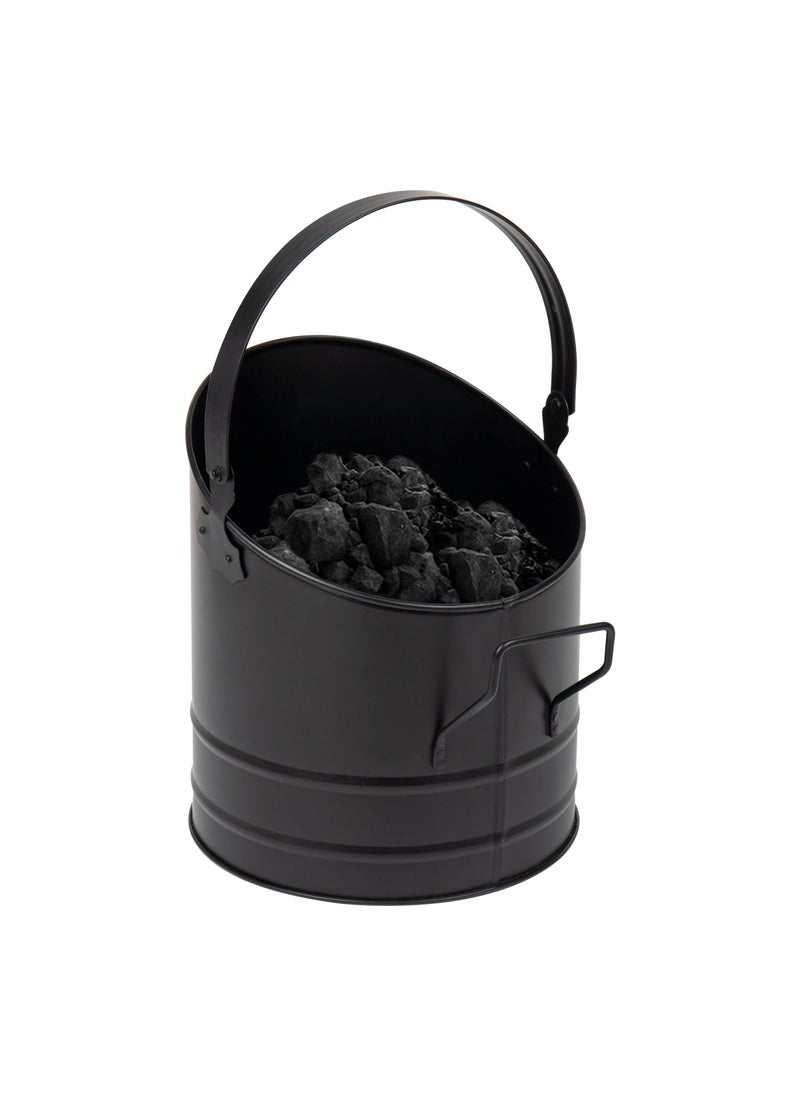 Mind Reader Mind Reader Fireplace Ash Bucket 6L 15 gal Capacity Wood Stove Fireplace Accessories Metal 9L x 9W x 105H Black 