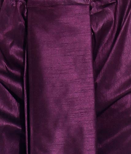 Royal Kurta Mens Cotton Silk Free Size Dhoti (Purple) - Image 4