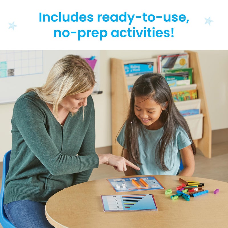 hand2mind Cuisenaire Rods: Early Math Activity Set â€“ Teaching Fraction Bars, Montessori Math Manipulatives, Math Teacher Must Haves Elementary, Kindergarten Homeschool Supplies - Image 5