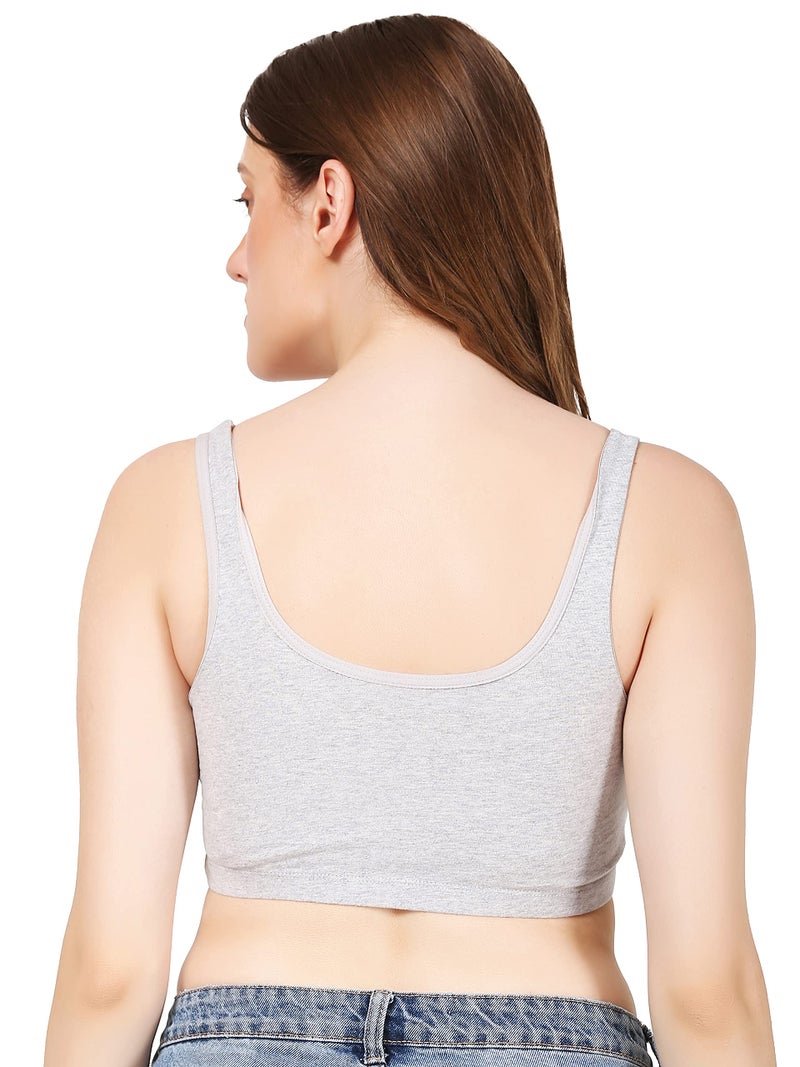 Mysha Cotton Full Coverage Non Padded Wire Free Air Sports Bra for Women (Pack of 2, Size-38) - Image 2