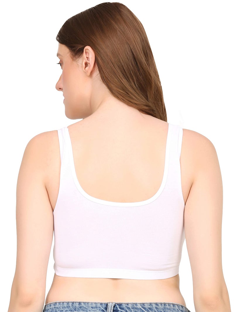 Mysha Cotton Full Coverage Non Padded Wire Free Air Sports Bra for Women (Pack of 2, Size-38) - Image 5