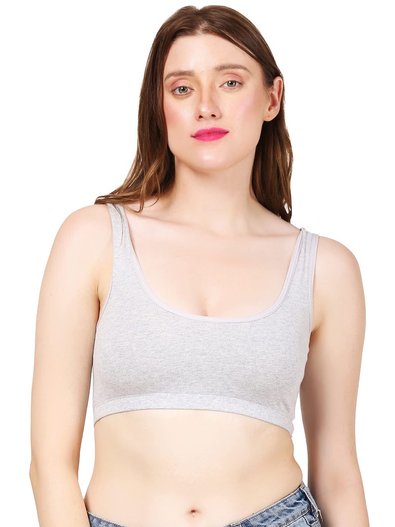 Mysha Cotton Full Coverage Non Padded Wire Free Air Sports Bra for Women (Pack of 2, Size-38) - Image 3