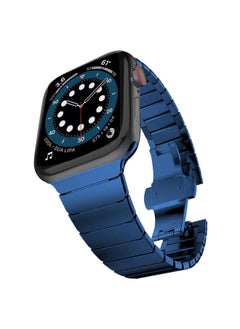 Stainless Steel Band for Apple Watch Series 1,2,3,4,5,6 & SE - Size 38mm/41mm/40mm Blue