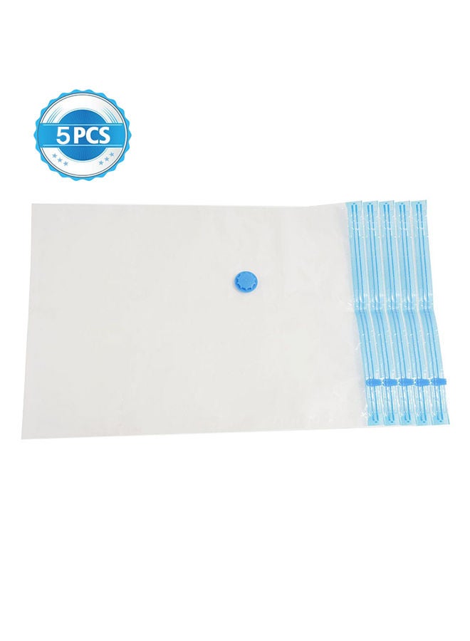 نيبمينينت طقم حقائب تخزين بالتفريغ الهوائي من 5 قطع شفاف/أزرق 70x90سنتيمتر