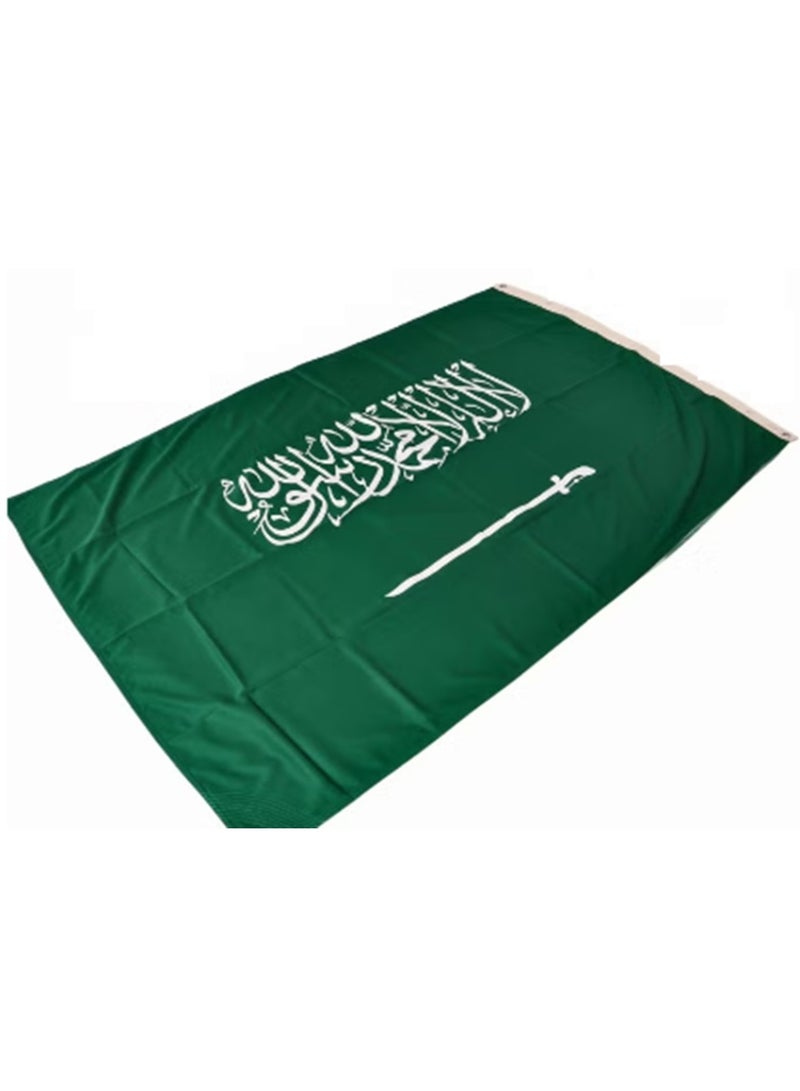 علم السعودية سادة للسيارة لليوم الوطني السعودي مقاس كبير 140 x 220cm - Image 3