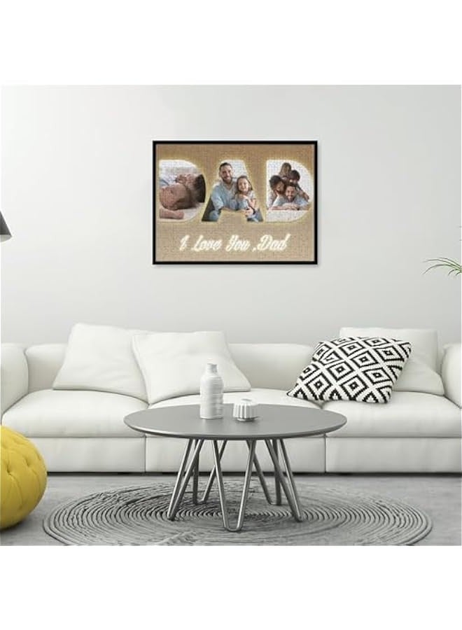 جيني احجية صور مخصصة من صور عيد الاب 1000/500/300 قطعة احجية صور مخصصة للبالغين افضل هدايا الاب على الاطلاق هدايا الجد وهدايا عيد ميلاد الاب - Image 4