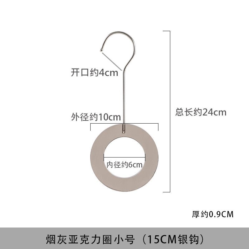 Acrylic Hanger Long S Hook Crystal Transparent Coat Hook Hook Sample Clip S Hook Clothing Store Scarf Coat Rack - Image 1